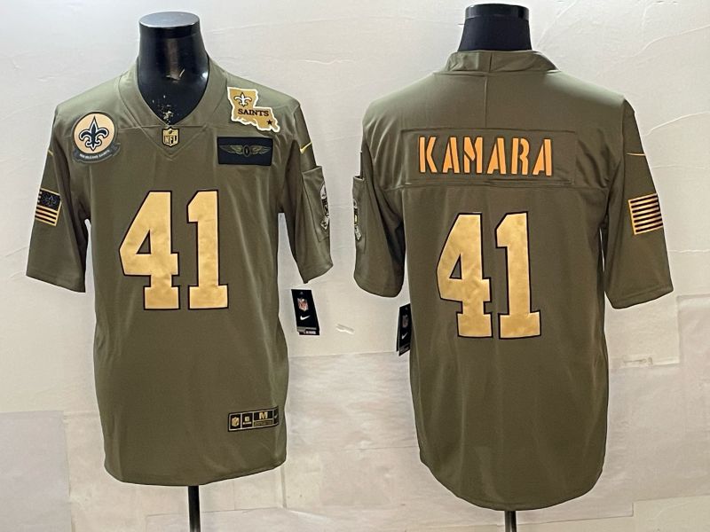 Men 2025 New Orleans Saints #41 Kamara Gold Nike Limited NFL Jersey style 024->new orleans saints->NFL Jersey